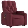 Electric lift massage chair in burgundy fabric by , Armchairs - Ref: Foro24-3204749, Price: 345,73 €, Discount: %