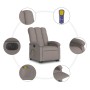 Electric reclining and lift massage armchair in taupe fabric by , Armchairs - Ref: Foro24-3204136, Price: 318,52 €, Discount: %