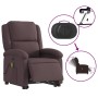 Electric massage chair with liftable recliner, dark brown fabric by , Armchairs - Ref: Foro24-3204205, Price: 320,17 €, Disco...