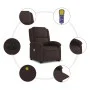 Sillón masaje eléctrico reclinable elevable tela marrón oscuro de , Sillones - Ref: Foro24-3204205, Precio: 341,37 €, Descuen...