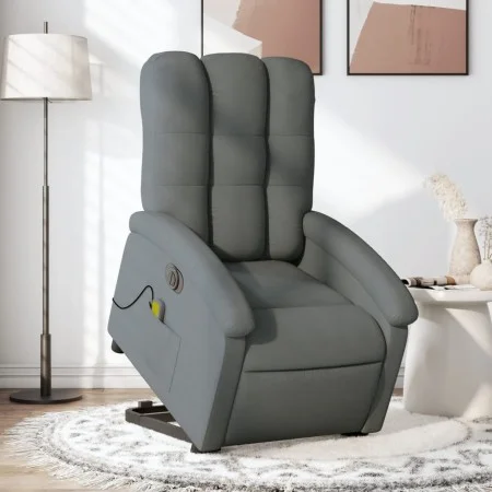 Sillón de masaje eléctrico reclinable elevable tela gris oscuro de , Sillones - Ref: Foro24-3204129, Precio: 370,05 €, Descue...