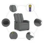 Sillón de masaje eléctrico reclinable elevable tela gris oscuro de , Sillones - Ref: Foro24-3204129, Precio: 370,05 €, Descue...