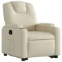 Cream-colored artificial leather reclining and lift chair by , Armchairs - Ref: Foro24-3204431, Price: 299,33 €, Discount: %