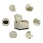 Cream-colored artificial leather reclining and lift chair by , Armchairs - Ref: Foro24-3204431, Price: 299,33 €, Discount: %
