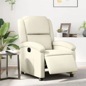 Cream Faux Leather Power Recliner by , Armchairs - Ref: Foro24-3204213, Price: 247,61 €, Discount: %