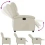Cremefarbener Power-Liegestuhl aus Kunstleder von , Sessel - Ref: Foro24-3204213, Preis: 247,61 €, Rabatt: %