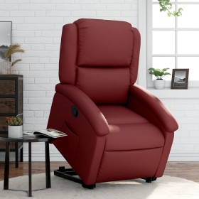 Red artificial leather liftable recliner armchair by , Armchairs - Ref: Foro24-3204230, Price: 262,50 €, Discount: %