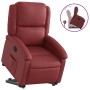 Sillón reclinable elevable cuero artificial rojo tinto de , Sillones - Ref: Foro24-3204230, Precio: 263,28 €