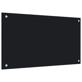 Splash protection for kitchen in black tempered glass 70x40 cm by vidaXL, Kitchen tools and utensils - Ref: Foro24-249481, Pr...