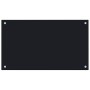 Splash protection for kitchen in black tempered glass 70x40 cm by vidaXL, Kitchen tools and utensils - Ref: Foro24-249481, Pr...