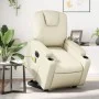 Sillón de masaje elevable eléctrico cuero sintético crema de , Sillones - Ref: Foro24-3204452, Precio: 353,40 €, Descuento: %