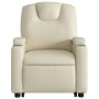 Electric lift massage armchair in synthetic cream leather by , Armchairs - Ref: Foro24-3204452, Price: 355,30 €, Discount: %