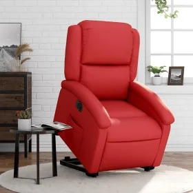 Sillón elevable eléctrico cuero artificial rojo de , Sillones - Ref: Foro24-3204245, Precio: 331,39 €, Descuento: %
