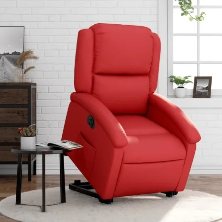 Sillón elevable eléctrico cuero artificial rojo de , Sillones - Ref: Foro24-3204245, Precio: 331,26 €, Descuento: %