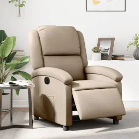 Electric reclining armchair in synthetic leather, cappuccino color. by , Armchairs - Ref: Foro24-3204218, Price: 272,49 €, Di...