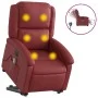 Sillón de masaje elevable eléctrico cuero artificial rojo tinto de , Sillones - Ref: Foro24-3204251, Precio: 347,96 €, Descue...