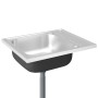 Fregadero de cocina con escurridor acero inox 600x500x155 mm