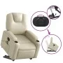 Cream-colored artificial leather reclining massage chair with footrest. by , Armchairs - Ref: Foro24-3204438, Price: 316,83 €...