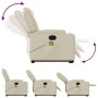 Sillón reclinable de masaje de pie cuero artificial color crema de , Sillones - Ref: Foro24-3204438, Precio: 310,92 €, Descue...