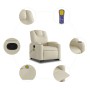 Sillón reclinable de masaje de pie cuero artificial color crema de , Sillones - Ref: Foro24-3204438, Precio: 310,92 €, Descue...