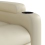 Sillón reclinable de masaje de pie cuero artificial color crema de , Sillones - Ref: Foro24-3204438, Precio: 310,92 €, Descue...