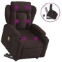 Silla de masaje reclinable de pie de tela marrón oscuro de , Sillones - Ref: Foro24-3204499, Precio: 345,07 €, Descuento: %