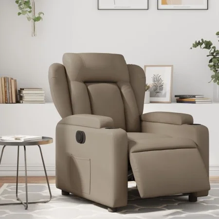 Sillón reclinable eléctrico de cuero sintético color capuchino de , Sillones - Ref: Foro24-3204536, Precio: 284,53 €, Descuen...