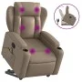 Cappuccino artificial leather foot massage recliner by , Armchairs - Ref: Foro24-3204557, Price: 338,67 €, Discount: %