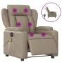 Reclining electric massage armchair in synthetic cappuccino leather by , Armchairs - Ref: Foro24-3204543, Price: 300,25 €, Di...