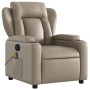 Reclining electric massage armchair in synthetic cappuccino leather by , Armchairs - Ref: Foro24-3204543, Price: 284,64 €, Di...