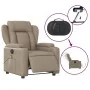 Reclining electric massage armchair in synthetic cappuccino leather by , Armchairs - Ref: Foro24-3204543, Price: 300,25 €, Di...