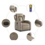 Reclining electric massage armchair in synthetic cappuccino leather by , Armchairs - Ref: Foro24-3204543, Price: 284,64 €, Di...