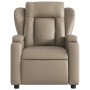 Reclining electric massage armchair in synthetic cappuccino leather by , Armchairs - Ref: Foro24-3204543, Price: 284,64 €, Di...