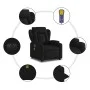 Sillón de masaje eléctrico reclinable elevable tela negro de , Sillones - Ref: Foro24-3204520, Precio: 368,25 €, Descuento: %