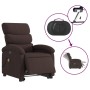 Electric reclining and lift massage armchair in dark brown fabric. by , Armchairs - Ref: Foro24-3204019, Price: 340,68 €, Dis...