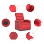 Sillón reclinable eléctrico de cuero sintético rojo de , Sillones - Ref: Foro24-3204031, Precio: 242,68 €