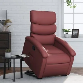 Red artificial leather liftable recliner armchair by , Armchairs - Ref: Foro24-3204044, Price: 281,65 €, Discount: %