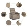 Cappuccino-colored artificial leather liftable recliner chair by , Armchairs - Ref: Foro24-3204046, Price: 278,91 €, Discount: %