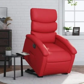 Sillón elevable eléctrico cuero artificial rojo de , Sillones - Ref: Foro24-3204059, Precio: 332,29 €, Descuento: %