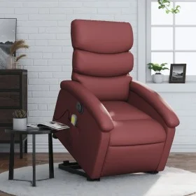 Electric lifting massage chair red artificial leather by , Armchairs - Ref: Foro24-3204065, Price: 330,25 €, Discount: %