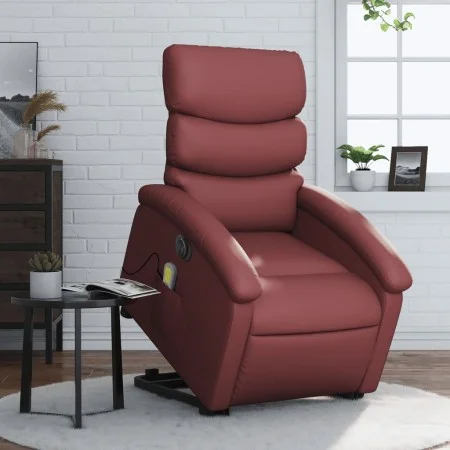 Electric lifting massage chair red artificial leather by , Armchairs - Ref: Foro24-3204065, Price: 329,83 €, Discount: %