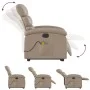 Sillón reclinable de masaje eléctrico cuero sintético capuchino de , Sillones - Ref: Foro24-3204067, Precio: 383,88 €, Descue...