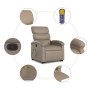 Reclining electric massage armchair in synthetic cappuccino leather by , Armchairs - Ref: Foro24-3204067, Price: 357,66 €, Di...