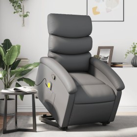 Sillón reclinable de masaje de pie cuero artificial gris de , Sillones - Ref: Foro24-3204050, Precio: 267,93 €, Descuento: %