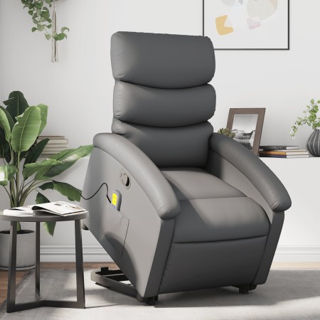 Gray Artificial Leather Foot Massage Recliner by , Armchairs - Ref: Foro24-3204050, Price: 267,93 €, Discount: %