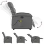 Gray Artificial Leather Foot Massage Recliner by , Armchairs - Ref: Foro24-3204050, Price: 286,88 €, Discount: %