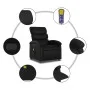 Sillón de masaje reclinable eléctrico cuero sintético negro de , Sillones - Ref: Foro24-3204033, Precio: 253,29 €, Descuento: %