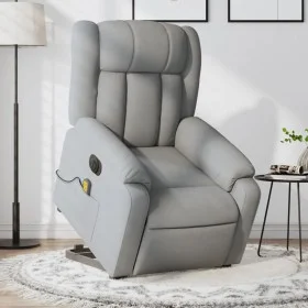 Sillón de masaje eléctrico reclinable elevable tela gris claro de , Sillones - Ref: Foro24-3205352, Precio: 353,72 €, Descuen...