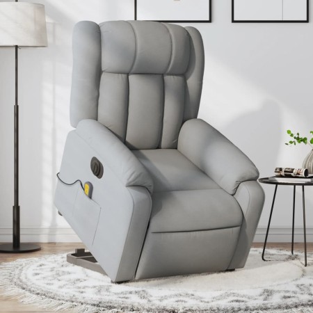 Light gray fabric electric reclining and lifting massage chair by , Armchairs - Ref: Foro24-3205352, Price: 333,50 €, Discoun...