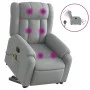 Light gray fabric electric reclining and lifting massage chair by , Armchairs - Ref: Foro24-3205352, Price: 353,72 €, Discoun...